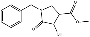 3-Pyrrolidinecarboxylic acid, 4-hydroxy-5-oxo-1-(phenylmethyl)-, methyl ester Structure