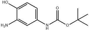 Carbamic acid, N-(3-amino-4-hydroxyphenyl)-, 1,1-dimethylethyl ester Structure