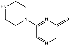 2(3H)-Pyrazinone, 6-(1-piperazinyl)- Structure