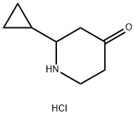 2-cyclopropylpiperidin-4-one hydrochloride Structure