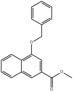 2-Naphthalenecarboxylic acid, 4-(phenylmethoxy)-, methyl ester Structure