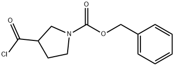 1-Pyrrolidinecarboxylic acid, 3-(chlorocarbonyl)-, phenylmethyl ester Structure