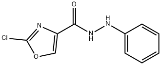 4-Oxazolecarboxylic acid, 2-chloro-, 2-phenylhydrazide Structure