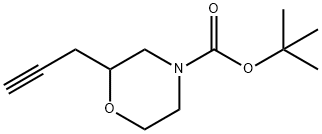 4-Morpholinecarboxylic acid, 2-(2-propyn-1-yl)-, 1,1-dimethylethyl ester Structure