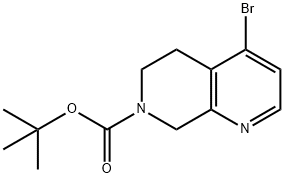 1,7-Naphthyridine-7(6H)-carboxylic acid, 4-bromo-5,8-dihydro-, 1,1-dimethylethyl ester Structure