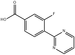 Benzoic acid, 3-fluoro-4-(2-pyrimidinyl)- 구조식 이미지