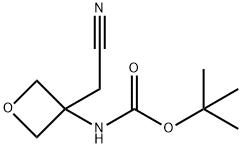 tert-Butyl (3-(cyanomethyl)oxetan-3-yl)carbamate Structure