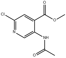 4-Pyridinecarboxylic acid, 5-(acetylamino)-2-chloro-, methyl ester Structure