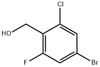 Benzenemethanol, 4-bromo-2-chloro-6-fluoro- 구조식 이미지