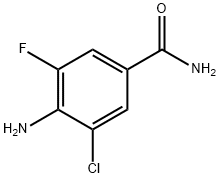 Benzamide, 4-amino-3-chloro-5-fluoro- Structure