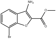 2-Benzofurancarboxylic acid, 3-amino-7-bromo-, methyl ester 구조식 이미지