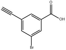 Benzoic acid, 3-bromo-5-ethynyl- Structure
