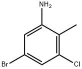 Benzenamine, 5-bromo-3-chloro-2-methyl- 구조식 이미지