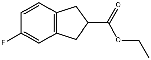 Ethyl 5-fluoro-2,3-dihydro-1H-indene-2-carboxylate 구조식 이미지