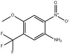 Benzenamine, 4-methoxy-2-nitro-5-(trifluoromethyl)- Structure