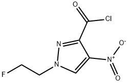 1-(2-fluoroethyl)-4-nitro-1H-pyrazole-3-carbonyl chloride Structure