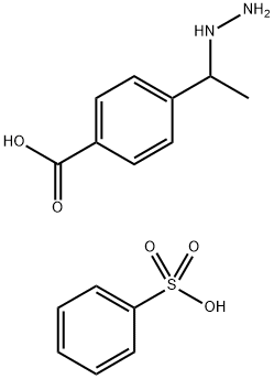 4-(1-hydrazinylethyl)benzoic acid coMpound with benzenesulfonic acid (1:1) Structure