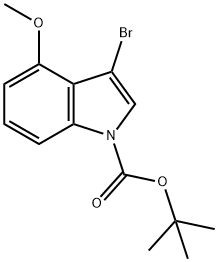 1H-Indole-1-carboxylic acid, 3-bromo-4-methoxy-, 1,1-dimethylethyl ester Structure