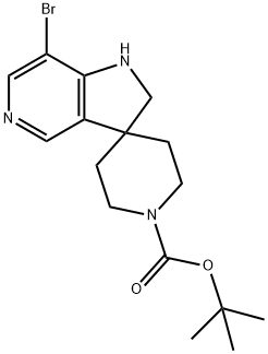 Spiro[piperidine-4,3′-[3H]pyrrolo[3,2-c]pyridine]-1-carboxylic acid, 7′-bromo-1′… 구조식 이미지