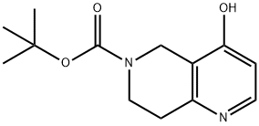 1,6-Naphthyridine-6(5H)-carboxylic acid, 7,8-dihydro-4-hydroxy-, 1,1-dimethylethyl ester 구조식 이미지