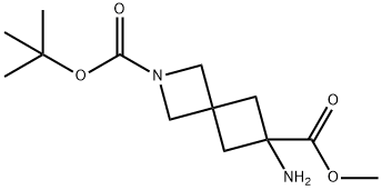 2-(tert-Butyl) 6-methyl 6-amino-2-azaspiro[3.3]heptane-2,6-dicarboxylate Structure