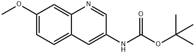 Carbamic acid, N-(7-methoxy-3-quinolinyl)-, 1,1-dimethylethyl ester 구조식 이미지