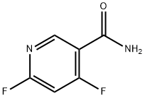 3-Pyridinecarboxamide, 4,6-difluoro- Structure