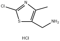 (2-Chloro-4-methylthiazol-5-yl)methanamine hydrochloride Structure