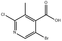 5-bromo-2-chloro-3-methylpyridine-4-carboxylic acid 구조식 이미지