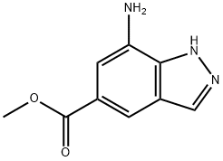 1H-Indazole-5-carboxylic acid, 7-amino-, methyl ester 구조식 이미지