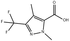 1,4-dimethyl-3-(trifluoromethyl)-1H-pyrazole-5-carboxylic acid Structure