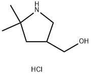 (5,5-Dimethylpyrrolidin-3-yl)methanol hydrochloride Structure