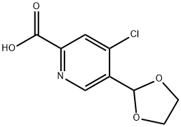 2-Pyridinecarboxylic acid, 4-chloro-5-(1,3-dioxolan-2-yl)- 구조식 이미지
