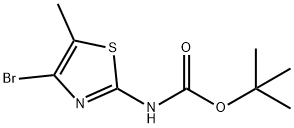 tert-butyl N-(4-bromo-5-methyl-1,3-thiazol-2-yl)carbamate 구조식 이미지