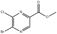 2-Pyrazinecarboxylic acid, 5-bromo-6-chloro-, methyl ester Structure