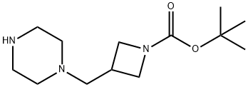 tert-butyl 3-((piperazin-1-yl)methyl)azetidine-1-carboxylate Structure