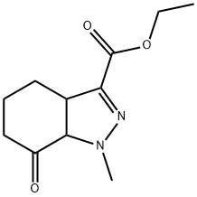 1H-Indazole-3-carboxylic acid, 3a,4,5,6,7,7a-hexahydro-1-methyl-7-oxo-, ethyl ester Structure