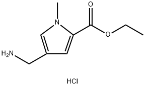 Ethyl 4-(aminomethyl)-1-methyl-1H-pyrrole-2-carboxylate hydrochloride Structure