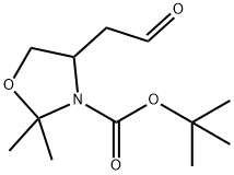 3-Oxazolidinecarboxylic acid, 2,2-dimethyl-4-(2-oxoethyl)-, 1,1-dimethylethyl ester Structure