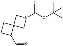 2-Azaspiro[3.3]heptane-2-carboxylic acid, 5-formyl-, 1,1-dimethylethyl ester 구조식 이미지
