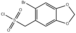 1,3-Benzodioxole-5-methanesulfonyl chloride, 6-bromo- Structure