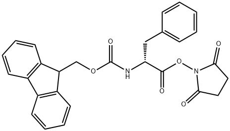 (2,5-dioxopyrrolidin-1-yl) (2R)-2-(9H-fluoren-9-ylmethoxycarbonylamino)-3-phenylpropanoate Structure