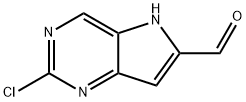 5H-Pyrrolo[3,2-d]pyrimidine-6-carboxaldehyde, 2-chloro- Structure