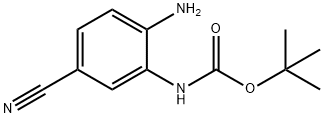 Carbamic acid, N-(2-amino-5-cyanophenyl)-, 1,1-dimethylethyl ester Structure