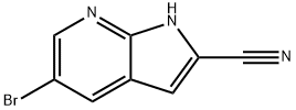 1H-Pyrrolo[2,3-b]pyridine-2-carbonitrile, 5-bromo- Structure