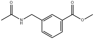 Benzoic acid, 3-[(acetylamino)methyl]-, methyl ester Structure