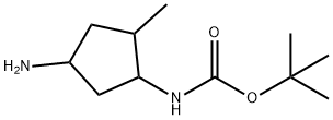 Carbamic acid, N-(4-amino-2-methylcyclopentyl)-, 1,1-dimethylethyl ester Structure