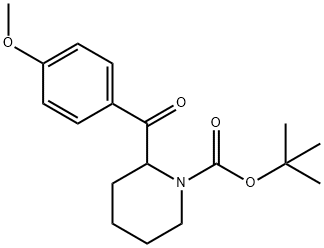 tert-Butyl 2-[(4-methoxyphenyl)carbonyl]piperidine-1-carboxylate Structure
