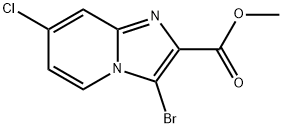 Imidazo[1,2-a]pyridine-2-carboxylic acid, 3-bromo-7-chloro-, methyl ester Structure