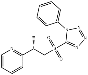 Pyridine, 2-[(1S)-1-methyl-2-[(1-phenyl-1H-tetrazol-5-yl)sulfonyl]ethyl]- 구조식 이미지